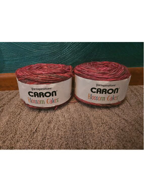 Two Caron Blossom Cakes Yarn- Rose